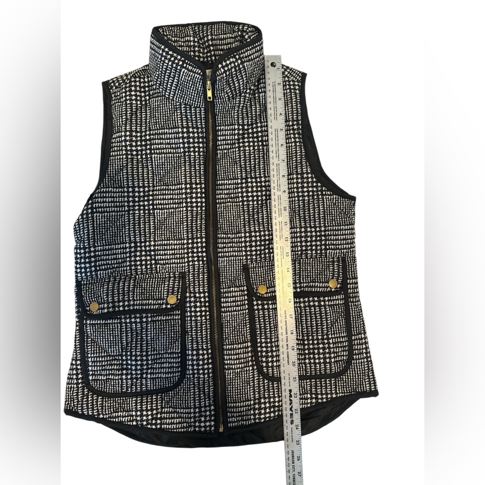 Cambridge Dry Goods Women’s Black and White Houndstooth Vest - Size Med - NWOT - Picture 6 of 8